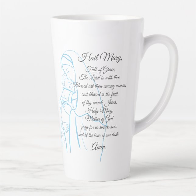 Salut Mary Prayer Latte Mug (Droite)