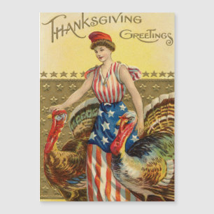 Salutation américaine de Thanksgiving vintage