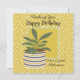 Salutation anniversaire Plante moderne Gold Sage G