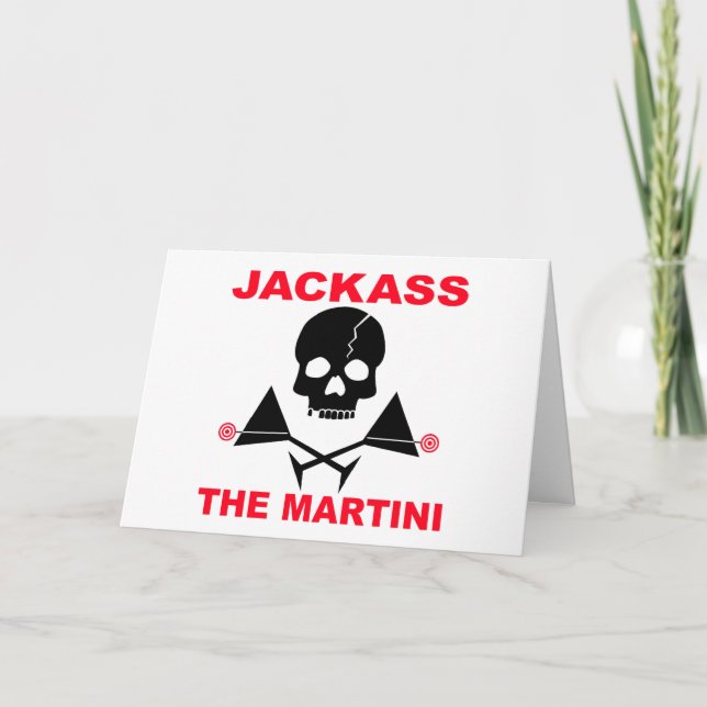 Salutation, Carte de vœux - JACKASS, Le Martini (Devant)