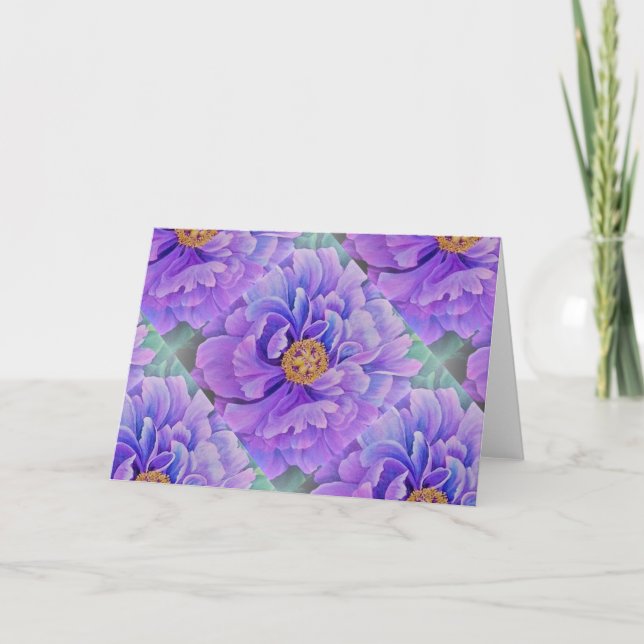 Salutation carte Lavender Peony (Devant)