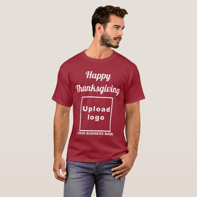 Salutation d'action de grâces sur T-shirt Maroon (Devant entier)