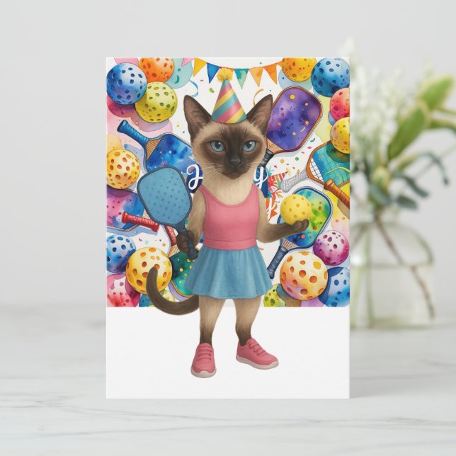 Salutation d'anniversaire de Pickleball (Debout devant)