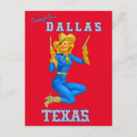 Salutation de Dallas Texas Carte postale