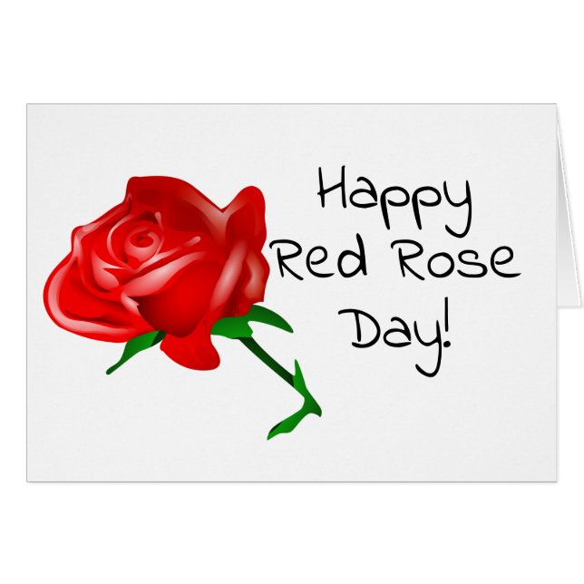 Salutation de la Journée de la Rose rouge (Devant horizontal)