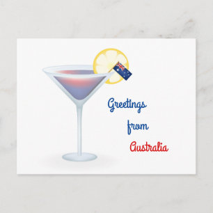 Salutation De L'Australie Cocktail Carte Vacances