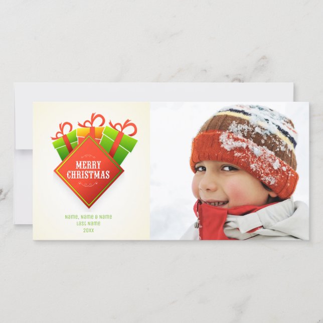 Salutation de Noël, Carte photo des forfaits de va (Devant)