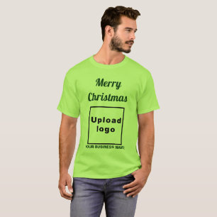 Salutation de Noël d'affaires sur le T-shirt vert