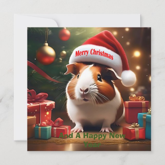 Salutation de Noël de porc de Guinée (Devant)