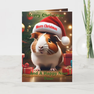 Salutation de porc de la Guinée de Noël, carte