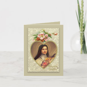 Salutation de Valentine de carte de St Therese de