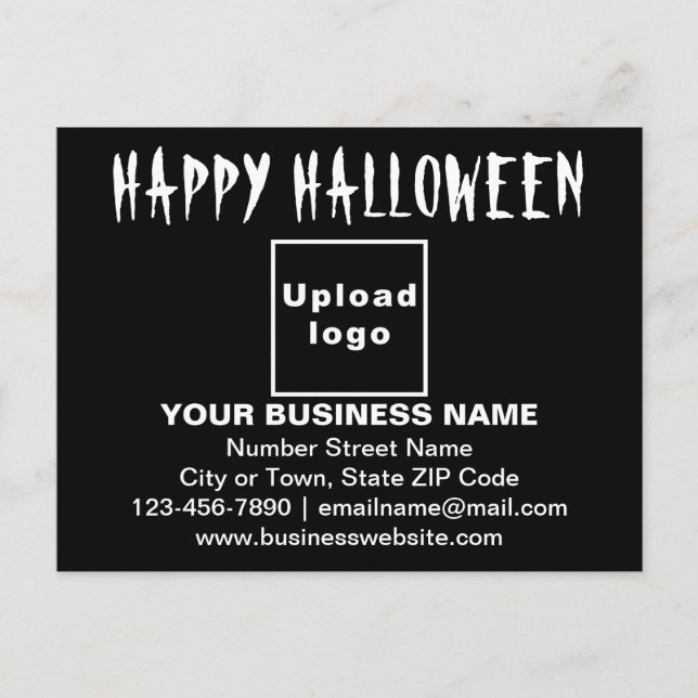 Salutation d'Halloween d'affaires sur carte postal (Devant)