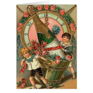 Salutation du Nouvel An vintage