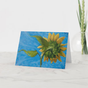 Salutation et Carte pour notes blanc tournesol