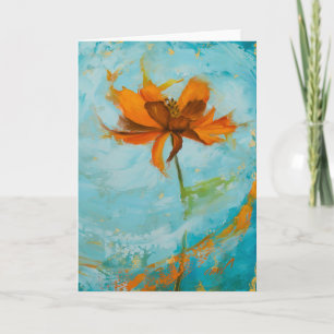 Salutation et Carte pour notes noir de fleurs Cosm