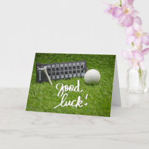 Salutation golf balle de golf bonne chance carte
