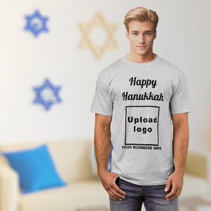 Salutation Hanoukka d'affaires sur T-shirt gris