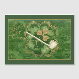 Salutation vintage de la Saint-Patrick avec Shamro