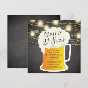 Salutations à 21 Ans 21e Invitation anniversaire