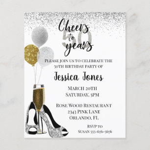 Salutations à 50 ans Parties scintillant d'or d'ar