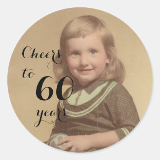 Salutations à 60 ans ! Sticker rond classique