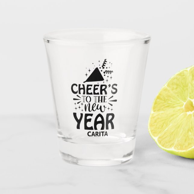 Salutations au Nouvel An de verre de tir personnal (Devant)