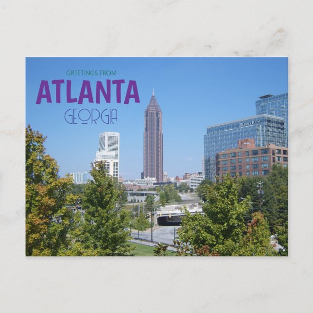 Salutations d'Atlanta Georga Carte postale panoram (Devant)