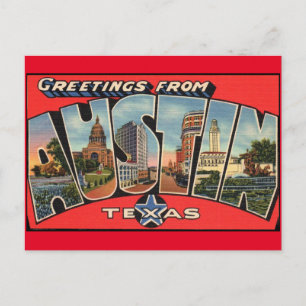 Salutations d'Austin Texas  Carte postale