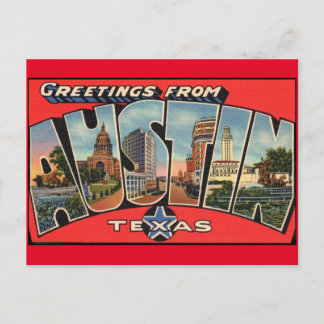 Salutations d'Austin Texas Carte postale