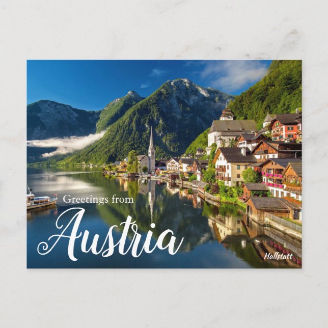 Salutations d'Autriche Carte postale Hallstatt (Devant)