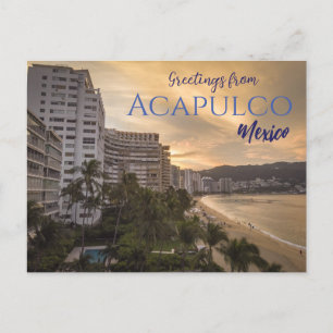Salutations de Acapulco Mexique Carte postale Pitt