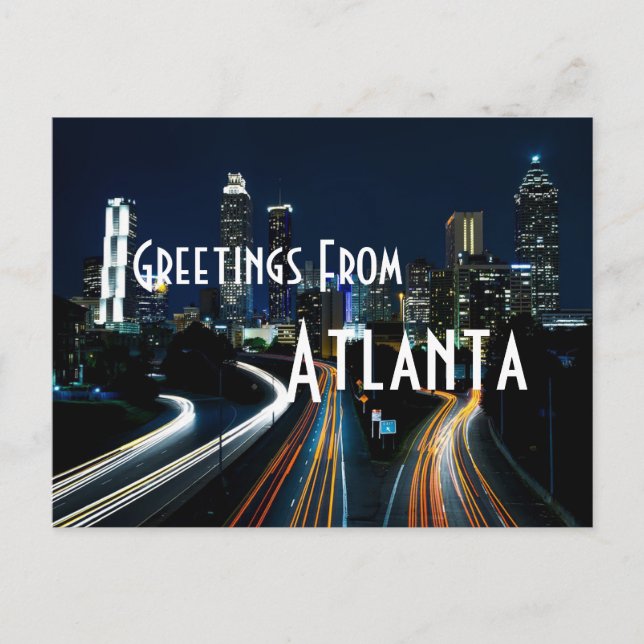salutations de Atlanta georgia carte postale (Devant)