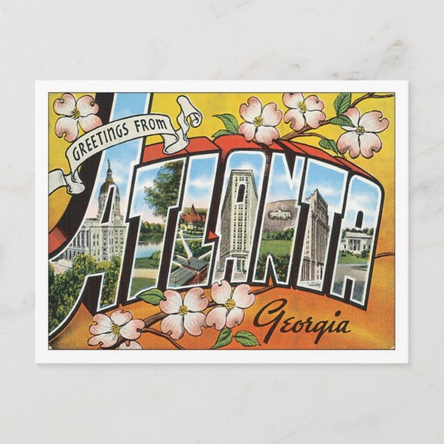 Salutations de Atlanta Georgia USA Carte Postale (Devant)