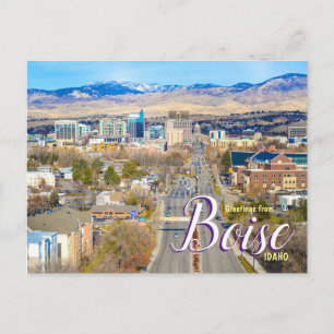 Salutations de Boise Idaho Carte postale de voyage
