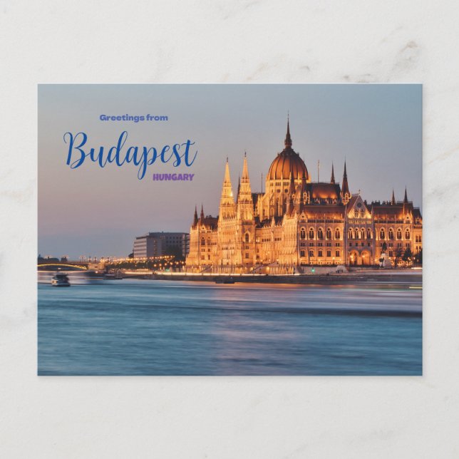 Salutations de Budapest Hongrie Carte postale côti (Devant)