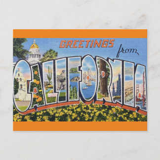 Salutations de California Travel Carte postale