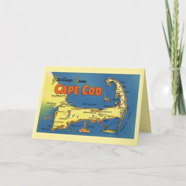 Salutations De Cape Cod Map (Devant)
