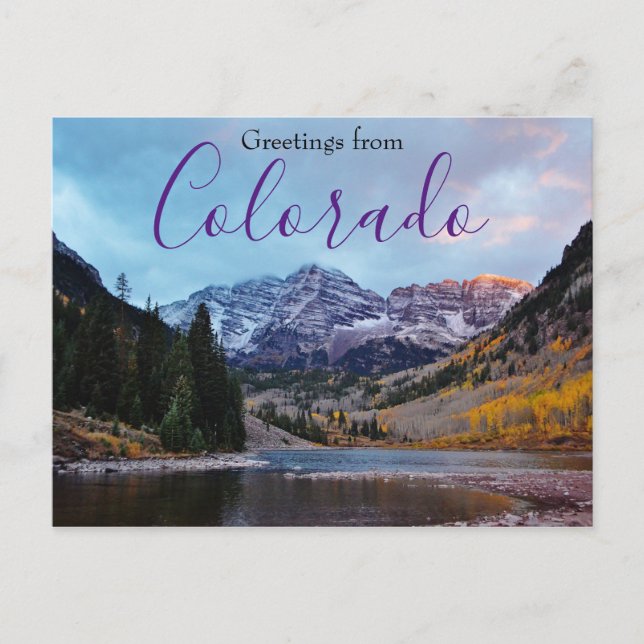 Salutations de carte postale Colorado Mountain Asp (Devant)