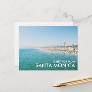 Salutations de carte postale de Santa Monica