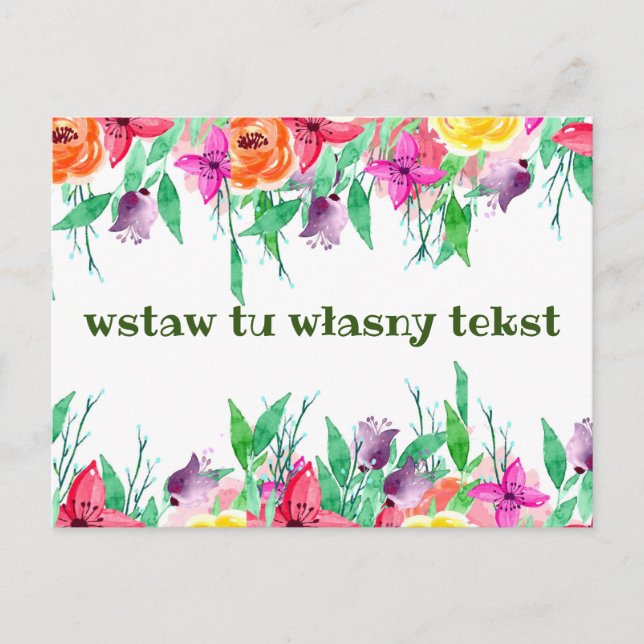 Salutations de carte postale polonaise karta okoli (Devant)