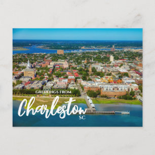 Salutations de Charleston, SC Carte postale de voy
