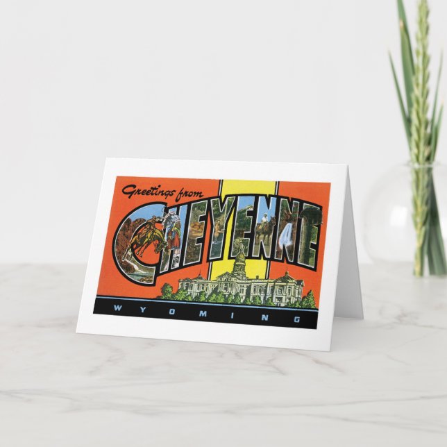 Salutations de Cheyenne, Wyoming ! Carte postale v (Devant)