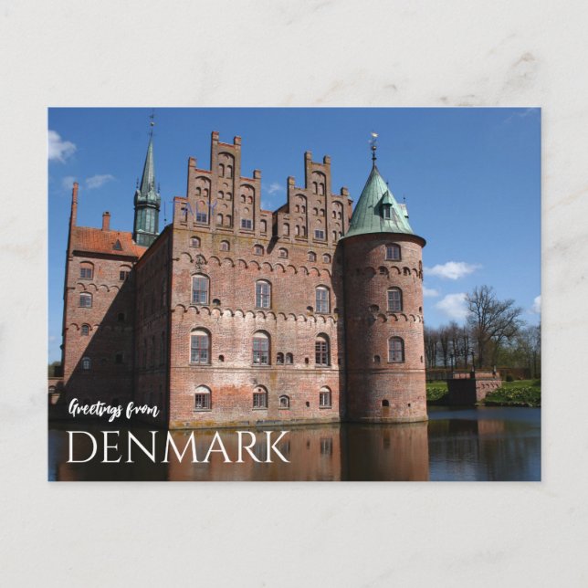 Salutations de Danemark Castle Carte Postale Pitto (Devant)