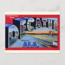 Salutations de Decatur, AL Carte postale aux grand