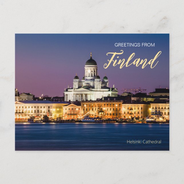 Salutations de Finlande Helsinki Carte postale pan (Devant)