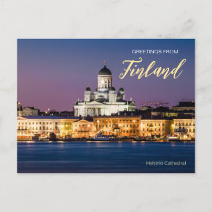 Salutations de Finlande Helsinki Carte postale Pit