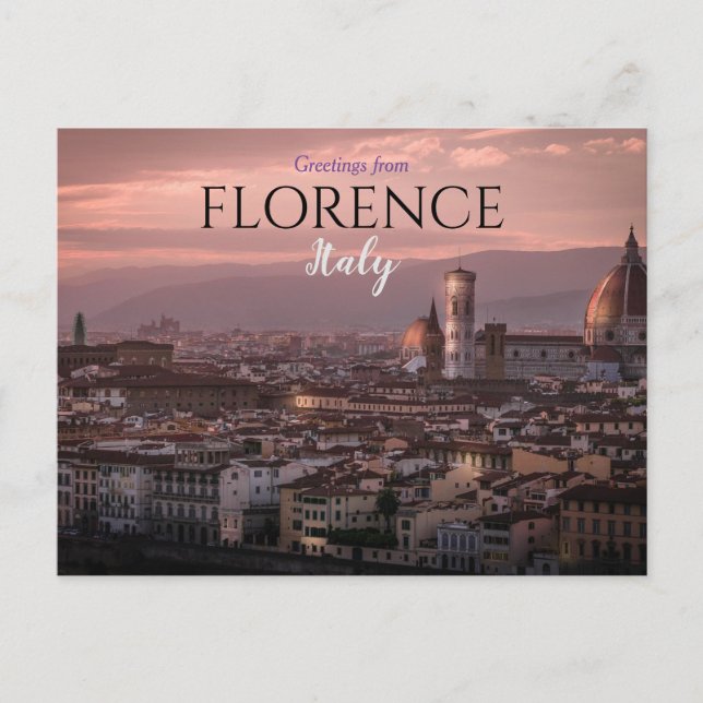 Salutations de Florence Italie Carte postale de vo (Devant)