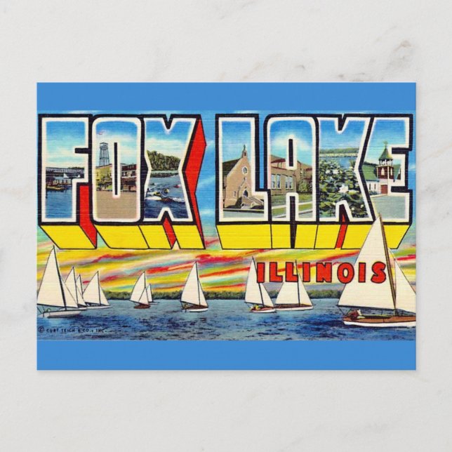 Salutations de Fox Lake Ill Carte postale (Devant)