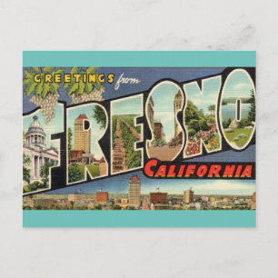 Salutations de Fresno Ca. Carte postale de voyage