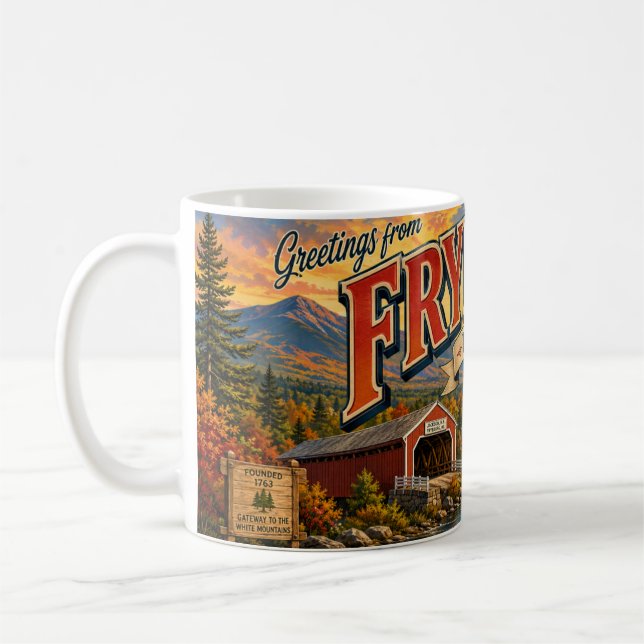 Salutations de Fryeburg Maine Tasse à café (Gauche)